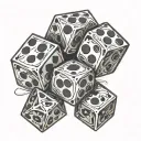 Rich Risk Dice tattoo design idea