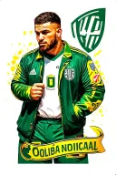 Atletico Nacional Colombia Drunk Coat tattoo design idea