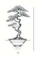 bonsai tree tattoo design idea