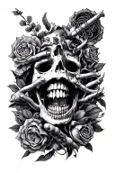 gluttony, lust, pride, greed tattoo design idea