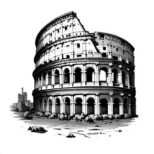 colosseum chest tattoo tattoo design idea