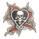 skull and thorns tattoo design idea