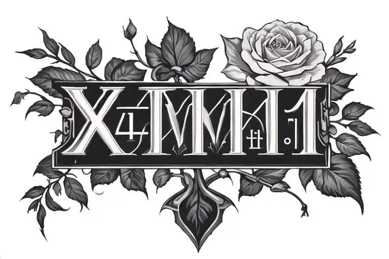 roman numeral for 4:11 tattoo design idea