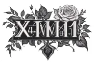 roman numeral for 4:11 tattoo design idea