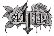 roman numeral for 4:11 tattoo design idea