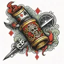 life is a gamble  tattoo design idea