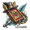 life is a gamble  tattoo design idea