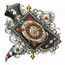 life is a gamble  tattoo design idea