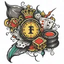 life is a gamble  tattoo design idea