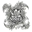 "sonder" word blessed tattoo design idea
