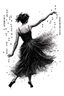 Dancing through my storms Including this sentence in morse code. Don't incorporate a dancer in the design tattoo design idea