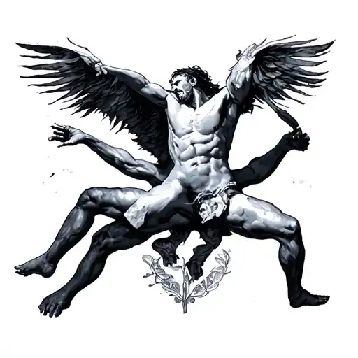 Cain and Abel  tattoo design idea