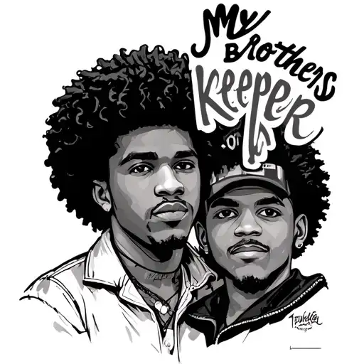 "My brothers keeper " boondocks Riley and huey freeman as afro tattoo design idea