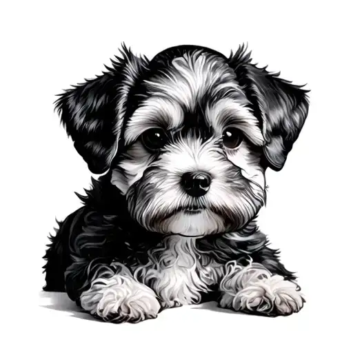 Cockapoo tattoo design idea