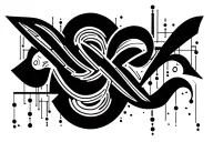 morse code pattern .. ..- ... - .. - .. .- / tattoo design idea