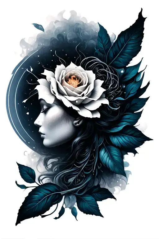 Make me a upper arm tattoo Setting: A symbolic, timeless space — soft fog, light gradients, no clear ground or battlef tattoo design idea