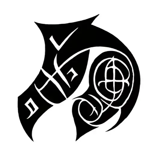 in nordic runes the names Luke and Leya tattoo design idea