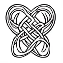 Celtic Father Son Daughter knot intertwined tattoo design idea