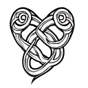 Celtic Father Son Daughter knot intertwined tattoo design idea