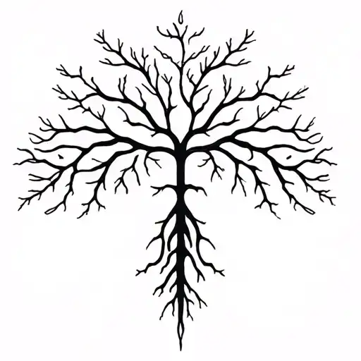 Smooth, branching lines like soft energy veins or delicate roots. Organic and calm, no shading, natural anatomical flow. tattoo design idea