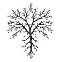 Smooth, branching lines like soft energy veins or delicate roots. Organic and calm, no shading, natural anatomical flow. tattoo design idea