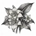 daffodils and lily calla tattoo design idea