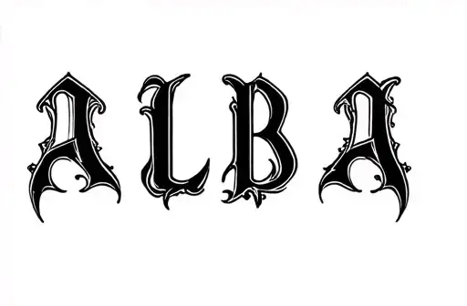 "Alba" tattoo design idea