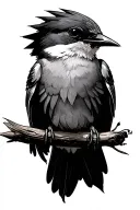 mocking bird flying tattoo design idea
