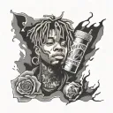 juice wrld 999 tattoo design idea