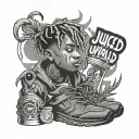 juice wrld 999 tattoo design idea