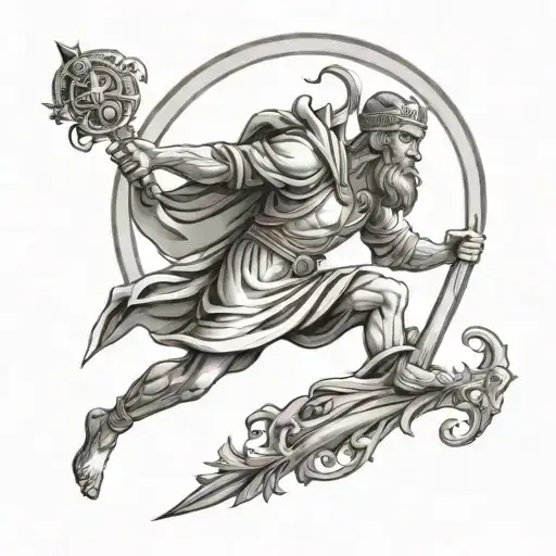 Saint Christopher tattoo design idea