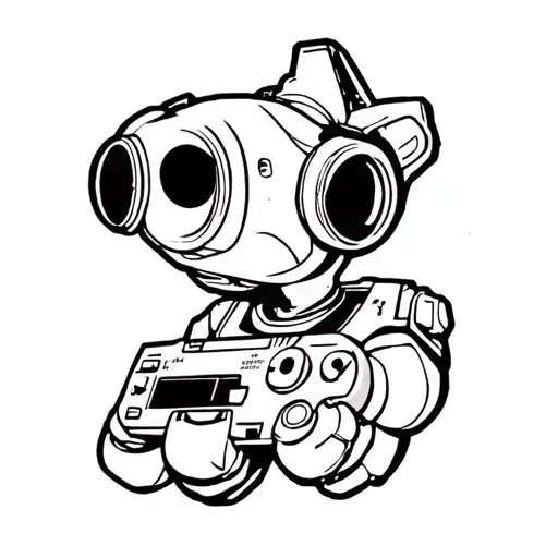 90s movie cartoons and video games tattoo design idea