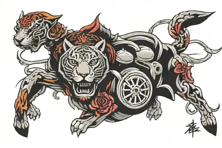 supra drifting tattoo design idea