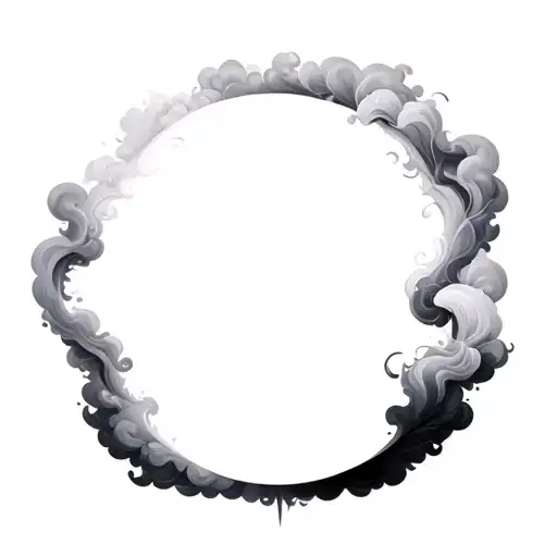 Coverup Clouds and Smoke tattoo design idea