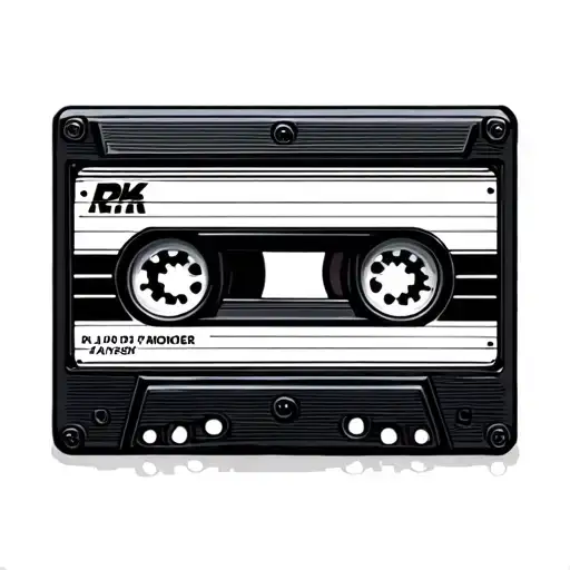 cassette tape mgk tattoo design idea
