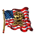 2nd amendment garrison flag rifle bullets tattoo design idea