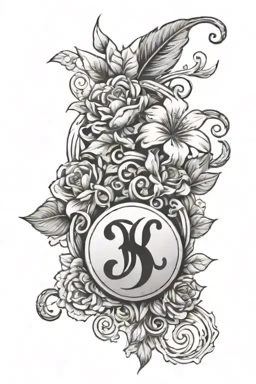 Combining the birth symbol of the month of June and lucky numbers of the month of June tattoo design idea