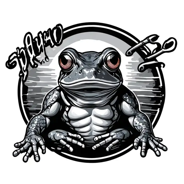 frogman tattoo design idea