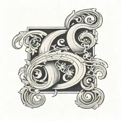 letters S L M M D tattoo design idea