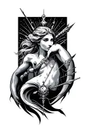 Libra And Sagittarius Combined tattoo design idea