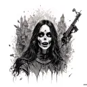 silent hill horror tattoo design idea