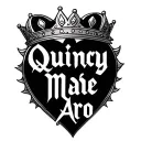 "Quincy Mae Aro" text with crown and heart  tattoo design idea