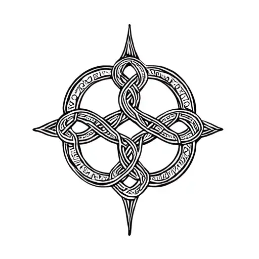 4k round Celtic knot symbolising female ownership. tattoo design idea