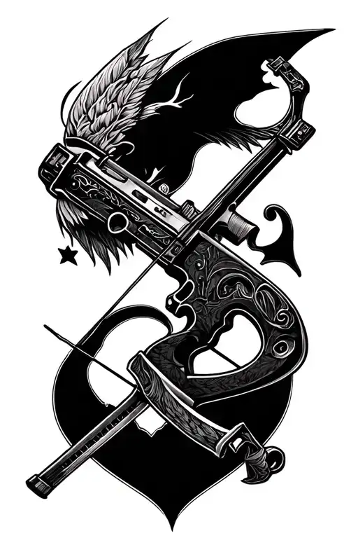 Only a crossbow tattoo design idea