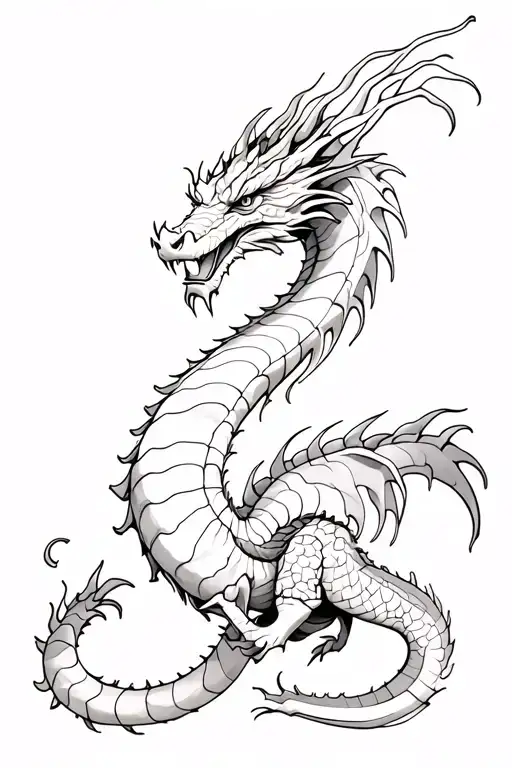 Dragon wrapped tattoo design idea