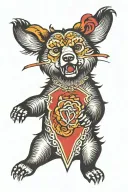 bear. faith and grace  tattoo design idea