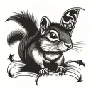 a bad-ass chipmunk tattoo design idea