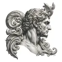 Greek God Adonis tattoo design idea