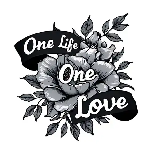 One Life One Love tattoo design idea