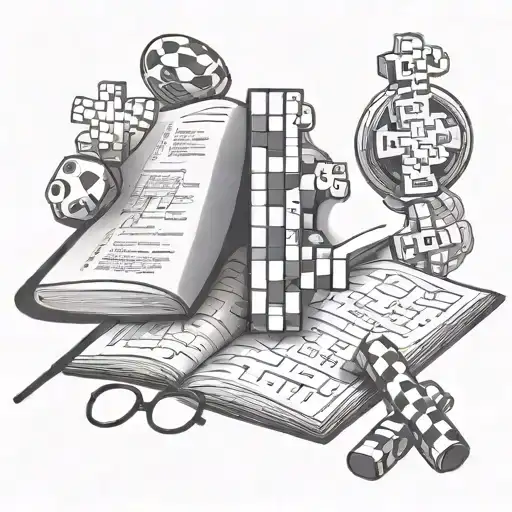 crossword puzzle book tattoo design idea